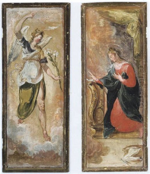 L'annuncianzione Alla Vergine Oil Painting by Girolamo Francesco Maria Mazzola (Parmigianino)