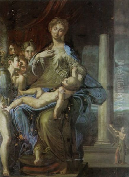 The Madonna Of The Long Neck Oil Painting by Girolamo Francesco Maria Mazzola (Parmigianino)