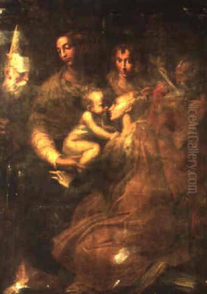The Madonna And Child With St. Margaret And Other Saints Oil Painting by Girolamo Francesco Maria Mazzola (Parmigianino)
