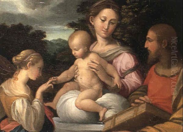 Die Mystische Vermaehlung Der Heiligen Katharina Oil Painting by Girolamo Francesco Maria Mazzola (Parmigianino)