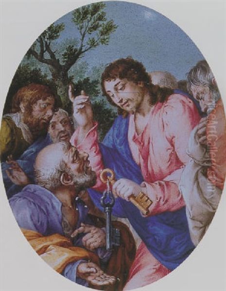 La Vocacion De San Pedro Oil Painting by  Parmigianino (Michele da Parma)