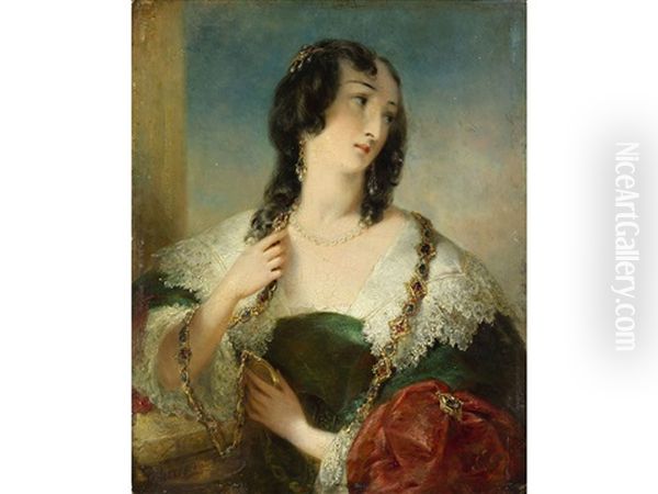 Ritratto Di Dama Oil Painting by Edmond Thomas Parris