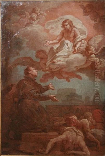 Saint Regis Invoquant Le Christ Pour La Cessation De La Peste Oil Painting by Etienne Parrocel, Parrocel Le Romain