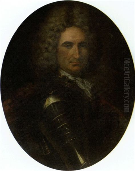 Portrait D'homme En Cuirasse Oil Painting by Etienne Parrocel, Parrocel Le Romain
