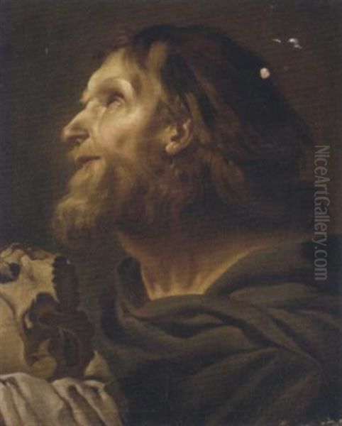 The Penitent Saint Jerome Oil Painting by Etienne Parrocel, Parrocel Le Romain