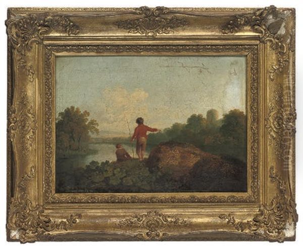 A Good Spot For Fishing Oil Painting by Joseph Parry