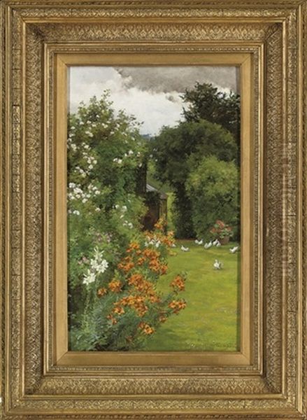 Orange Lilies Oil Painting by Alfred Parsons