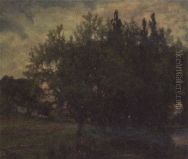 Punter On A River Bank Oil Painting by Alfred Parsons