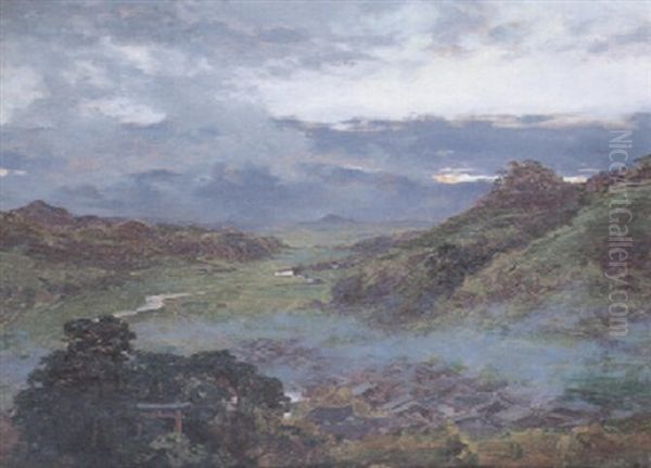 The Vale Of Yamato, Japan Oil Painting by Alfred Parsons