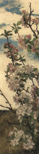 Apple Blossom Oil Painting by Alfred Parsons
