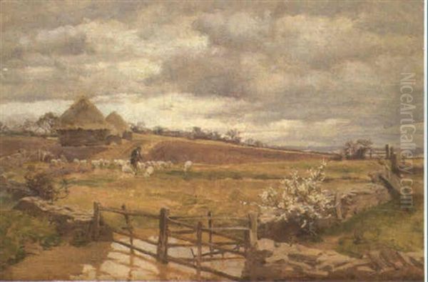 On Cotswold Oil Painting by Alfred Parsons