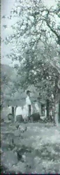 Apple Blossoms Oil Painting by Alfred Parsons