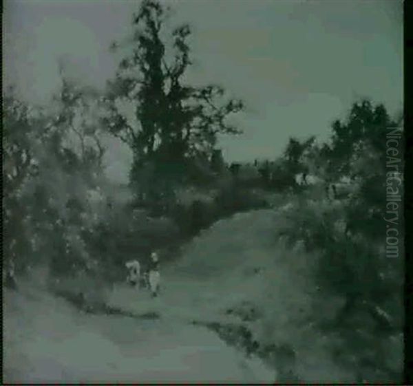 Apple Picking Oil Painting by Alfred Parsons
