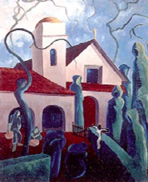 Spain In California Oil Painting by Marion Randall Parsons