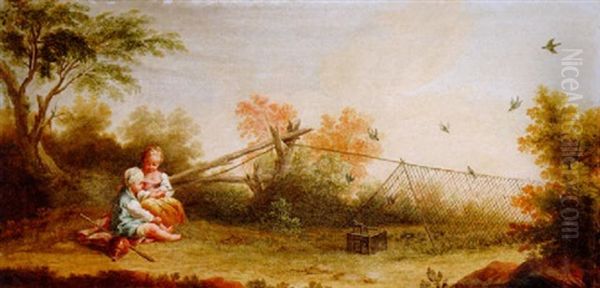 Dorroverstycke Med Lekande Barn Oil Painting by Lorenz Pasch the Younger