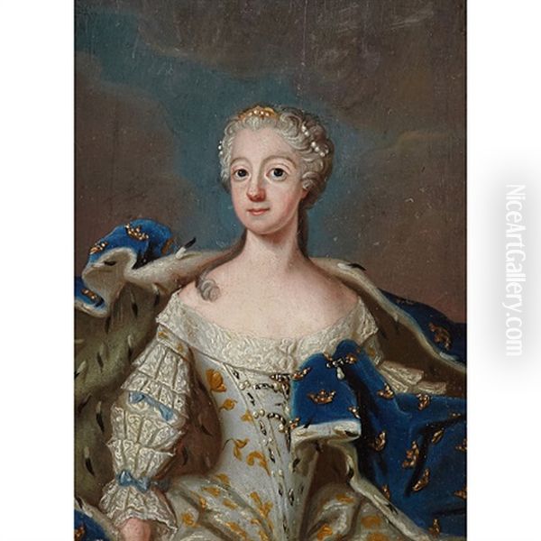 Portratt Av Drottning Lovisa Ulrika Oil Painting by Ulrika (Ulla Fredrica) Pasch