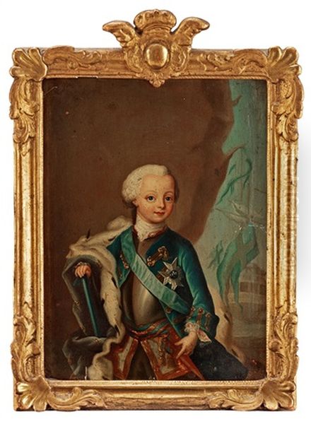 Hertig Karl (karl Xiii) (1748-1818) (= The Duke Karl, Later King) Oil Painting by Ulrika (Ulla Fredrica) Pasch