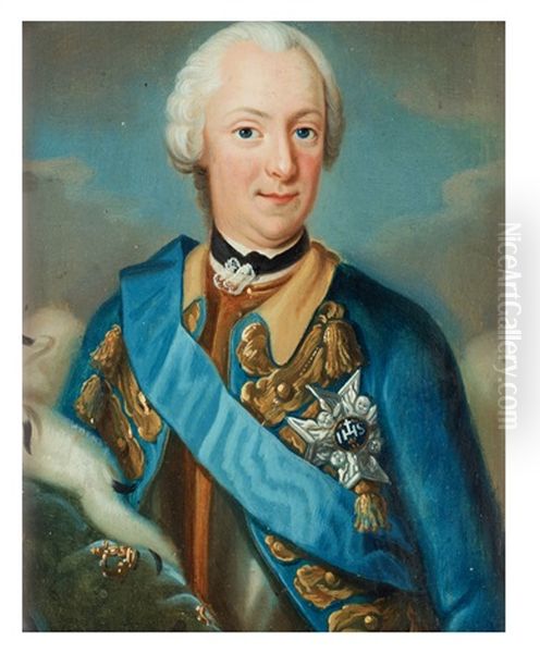 Konung Adolf Fredrik (1710-1771) Oil Painting by Ulrika (Ulla Fredrica) Pasch