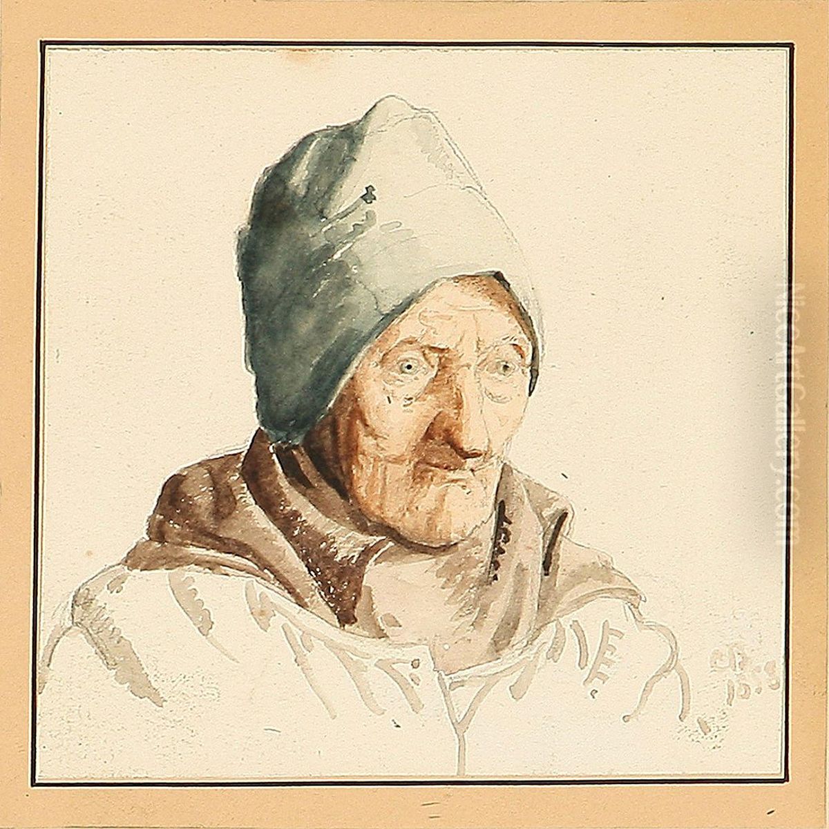An Elderly Lady Oil Painting by Carl Heinrich Bloch