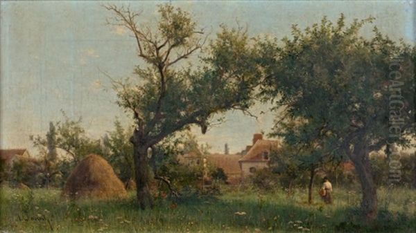 Jeune Femme Dans Un Verger Oil Painting by Alberto Pasini