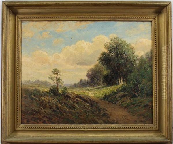 Sun Dappled Landscape Oil Painting by William Frederick Paskell