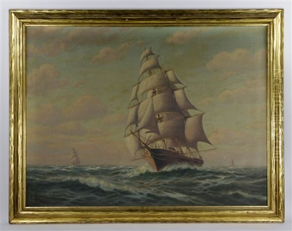 Sailing Ships Oil Painting by William Frederick Paskell