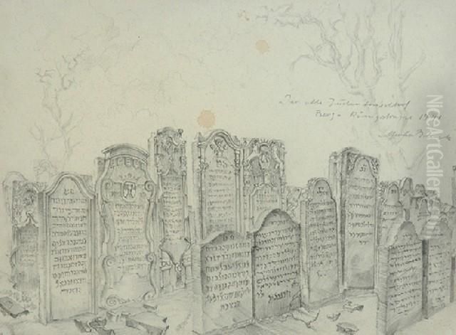 Gravestones Oil Painting by Martin Bloch