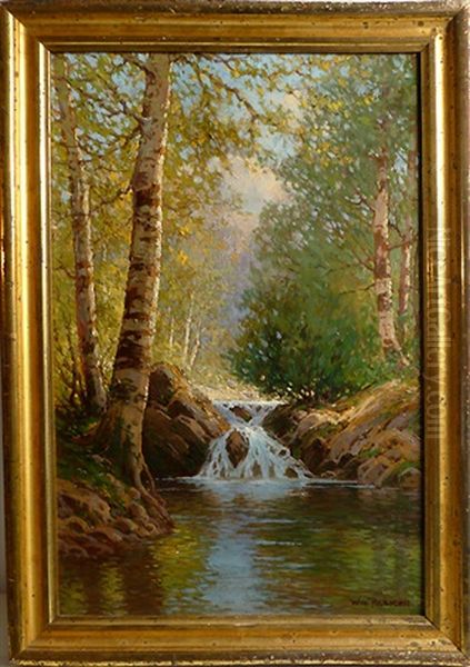 The Birches Oil Painting by William Frederick Paskell