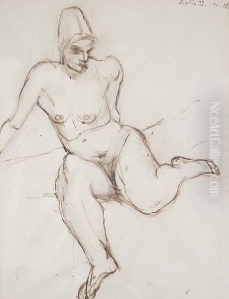 Nude (jessica) Oil Painting by Martin Bloch