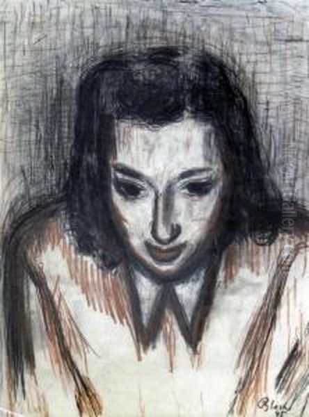 Portrait Of A Lady Oil Painting by Martin Bloch