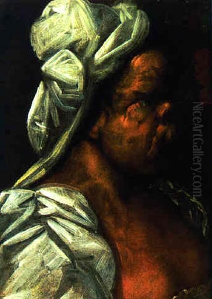 Grotesque Head Of A Woman Oil Painting by Bartolomeo Passarotti