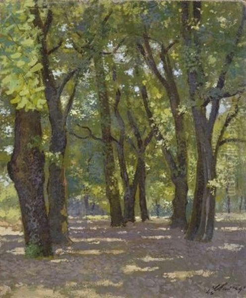 Cascine Oil Painting by Carlo Passigli