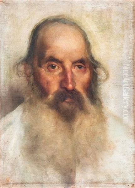 Ritratto Di Uomo Barbuto Oil Painting by Leonid Ossipovich Pasternak