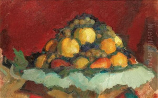 Still Life With Fruits Oil Painting by Leonid Ossipovich Pasternak