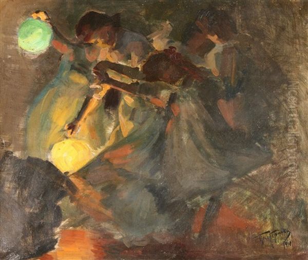 Night Dance Oil Painting by Leonid Ossipovich Pasternak