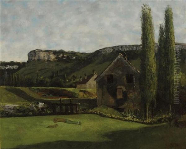 La Sieste - Les Bords Du Doubs Oil Painting by Cherubino Pata