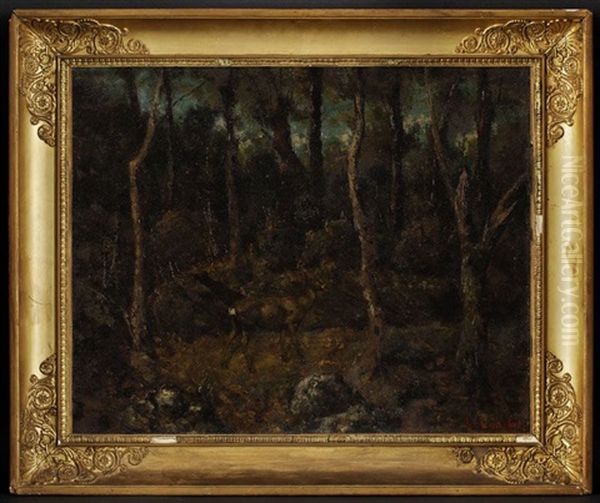 Biche Dans Le Sous-bois Oil Painting by Cherubino Pata