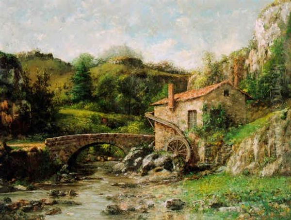 Le Moulin Oil Painting by Cherubino Pata