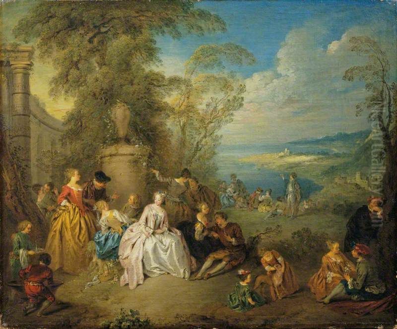 Fete Galante Oil Painting by Jean-Baptiste Pater