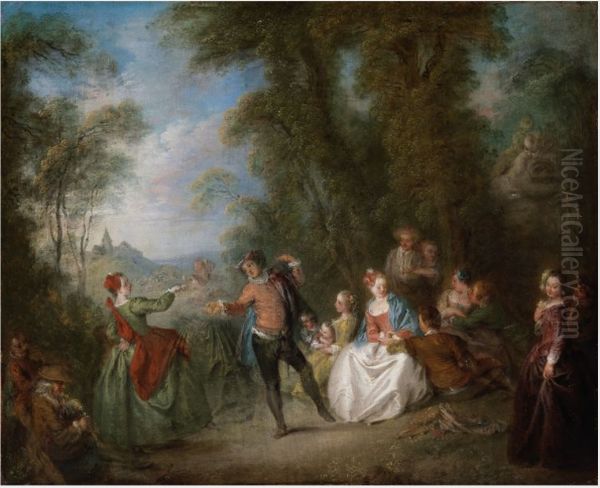 Fete Champetre Oil Painting by Jean-Baptiste Pater