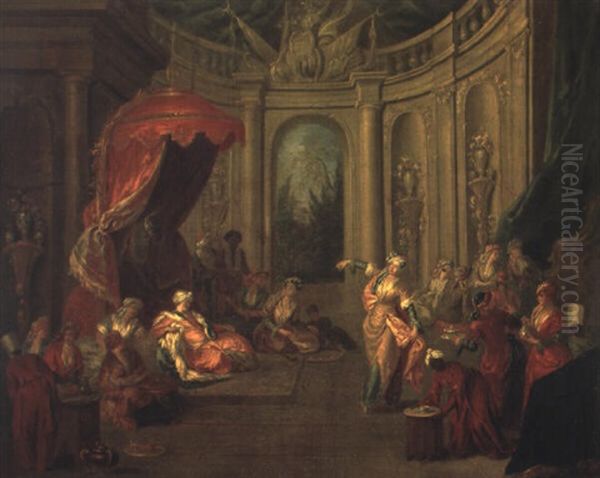 Scenes De Turquerie Dans Des Interieurs Classiques Oil Painting by Jean-Baptiste Pater