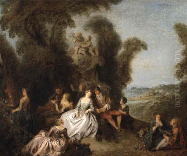 Fete Champetre Oil Painting by Jean-Baptiste Pater