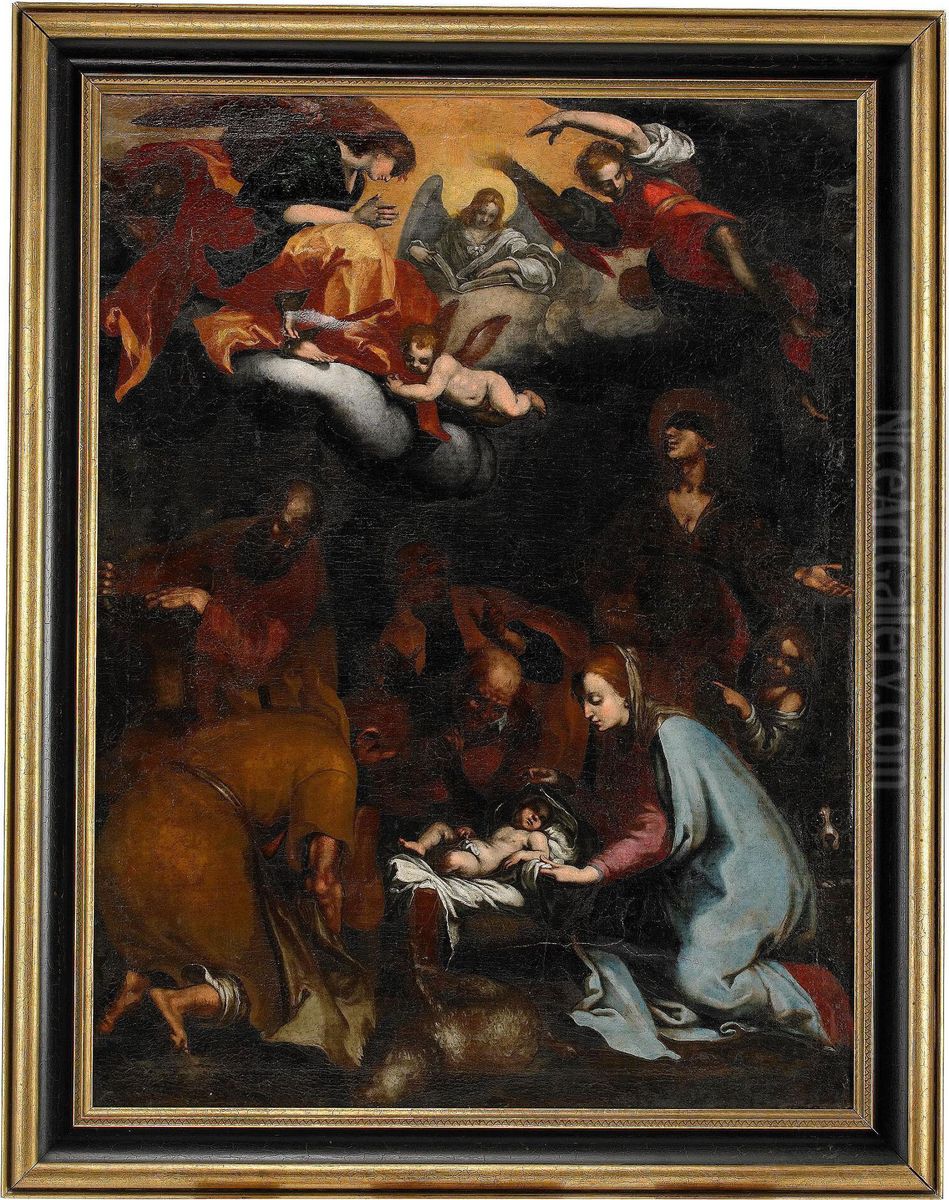 Konungarnas Tillbedjan Oil Painting by Adriaen Bloemaert