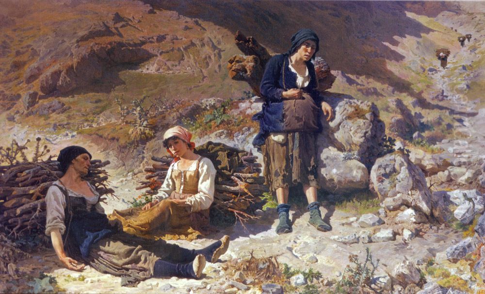 Bestie Da Soma Oil Painting by Teofilo Patini