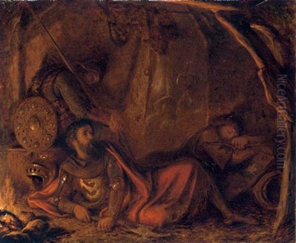 Bruce And The Spider Oil Painting by Sir Joseph Noel Paton