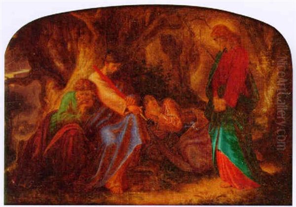 In The Garden Of Gethsamane Oil Painting by Sir Joseph Noel Paton