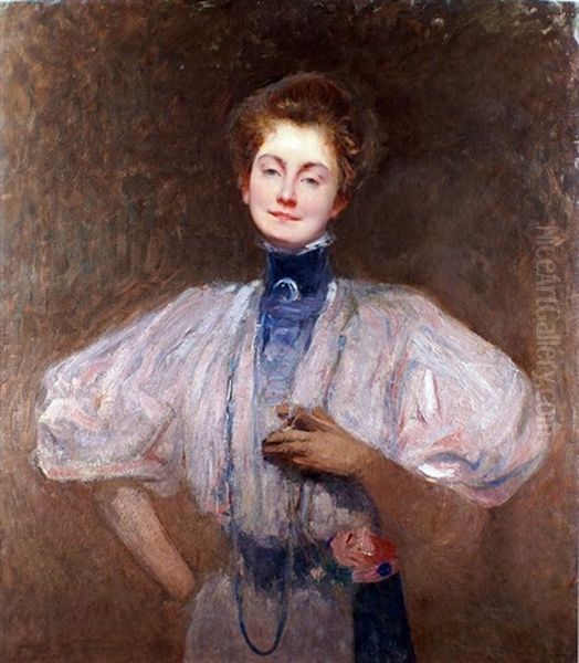 Portrait De Femme Oil Painting by Jean Patricot