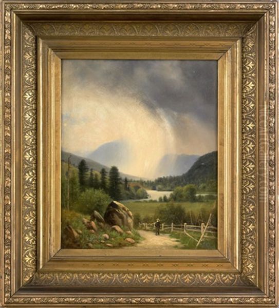 Hudson River Landscape Oil Painting by Robert Pattison