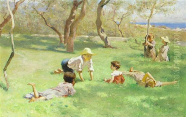 Sommardag I Genau Oil Painting by Georg Pauli