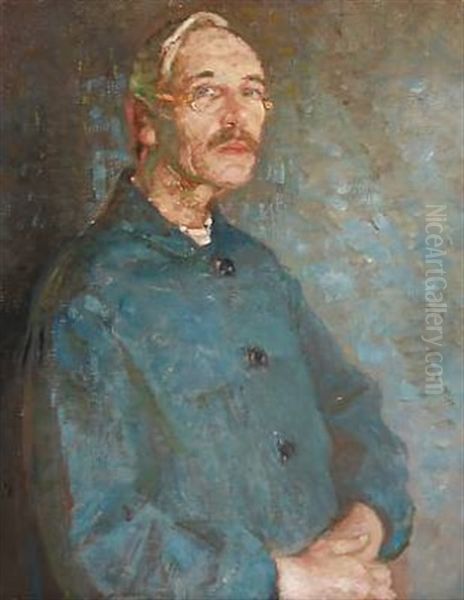 Self Portrait Oil Painting by Julius Paulsen